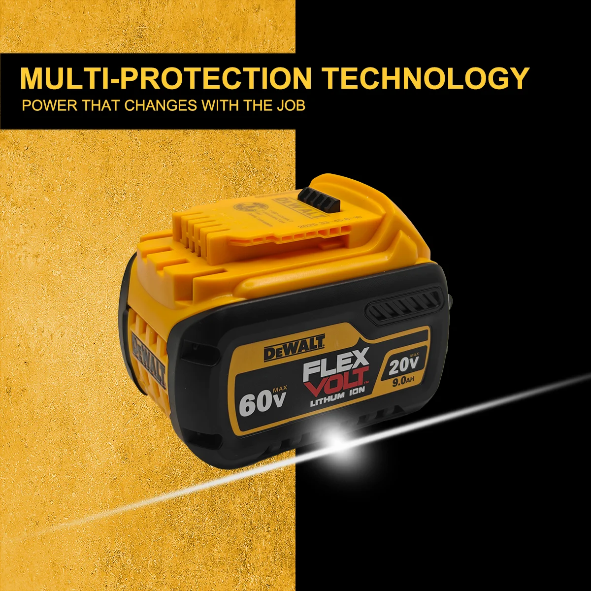 بطارية ديوالت 9Ah BCD609G FLEXVOLT 20 فولت/60 فولت ليثيوم أيون قابلة للشحن مجموعة أدوات كهربائية لاسلكية بديلة