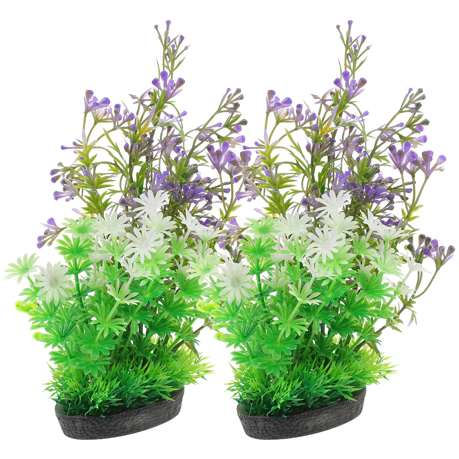 

2Pcs Realistic Artificial Aquarium Plants Fish Tank Decorations Plastic Water Plant for Tropical Fish Tank Accessories Landscape