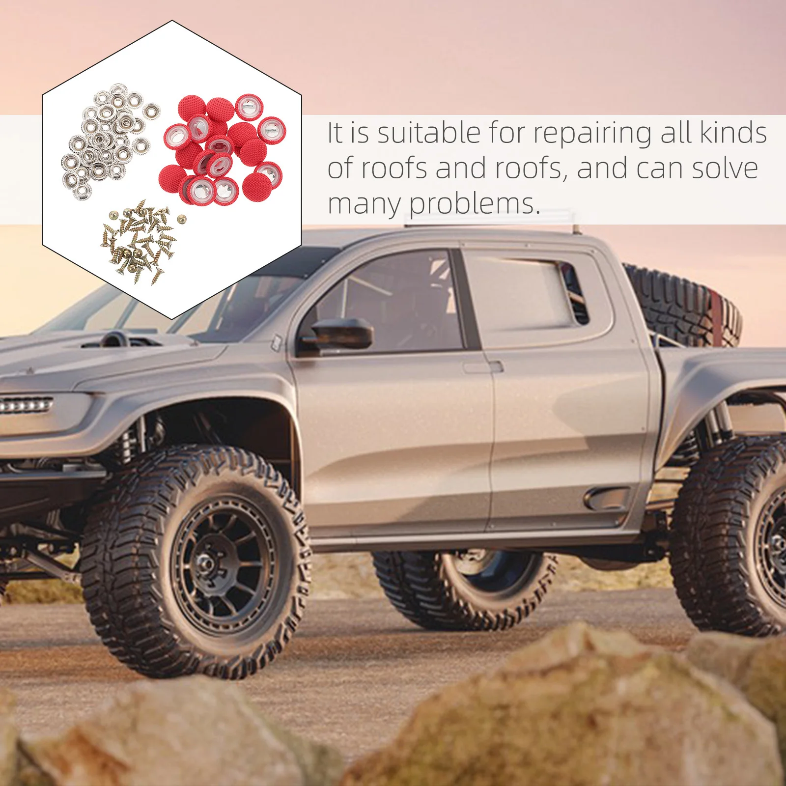 

100pcs Roof Headliner Kit Red Durable Fixing Buckles For Sagging Ceiling Cloth Easy Installation Headliner Repair Car Interior