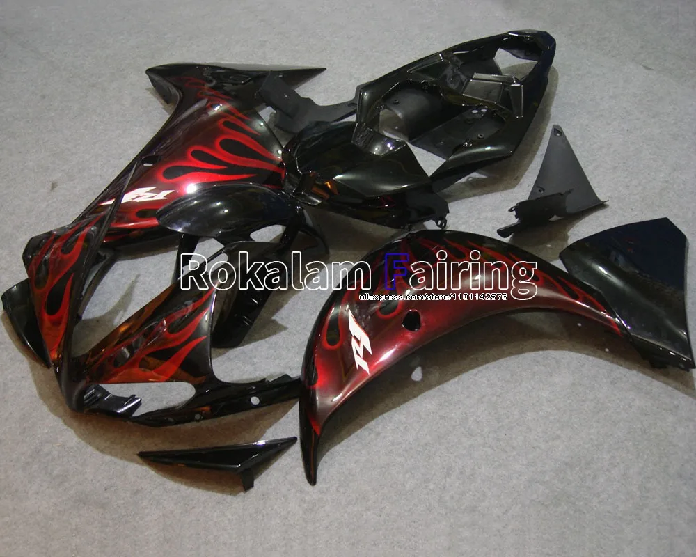 

Red Flame Fairing For Yamaha 2009 2010 2011 YZF-R1 YZFR1 09 10 11 YZFR1000 YZF R1 Motorcycle Parts (Injection molding)