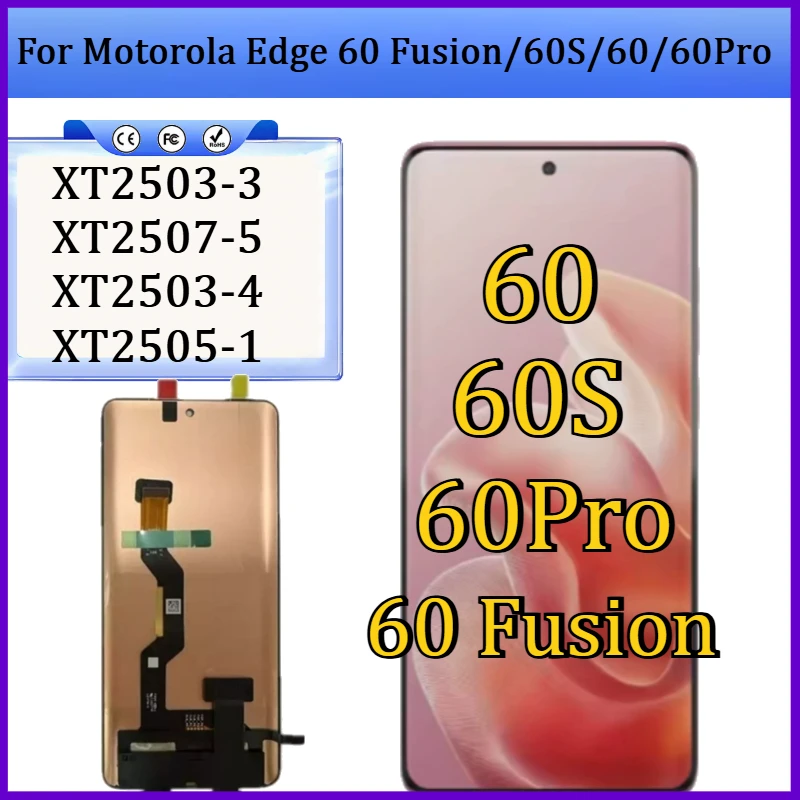 

New OLED for Motorola Edge 60 Fusion/60S/60 Lcd Display Touch Digitizer Assembly for Edge 60 Fusion XT2503-4 Screen Replacement