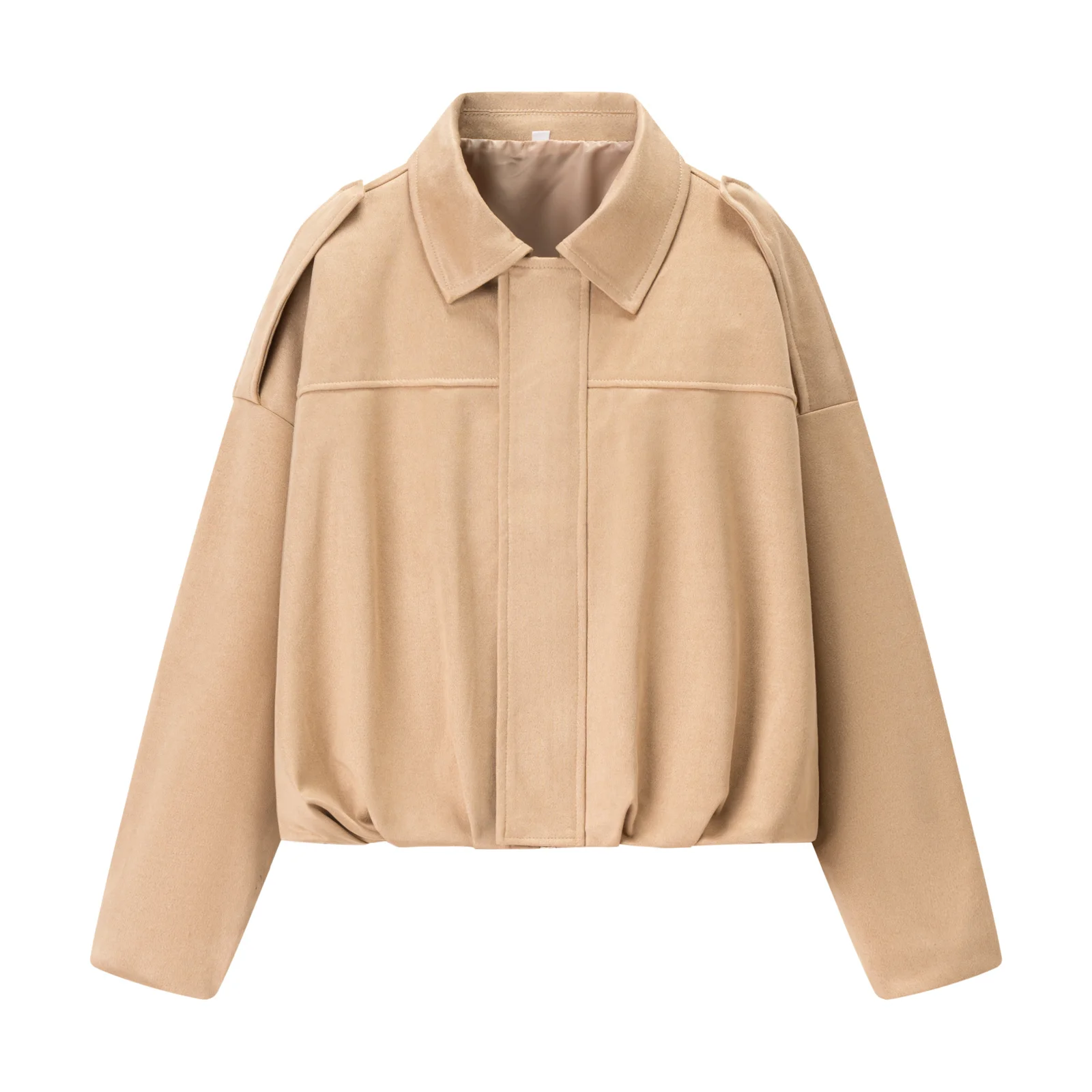 Sli Retro Dimagrante Faion Pilot Jaet Cerniera Casual Batswing Sves Capispalla da donna in poliestere caldo taglio dritto