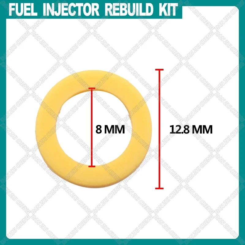 0280150943 Plastic Fuel Injector Gasket 500 Pcs 12.8mm x 8mm for Bosch Ford Jeep Dodge