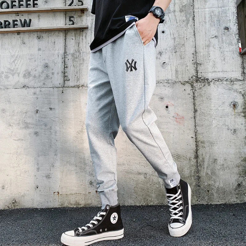 Men's casual pants spring and autumn loose and versatile leggings cropped pants trousers joggers