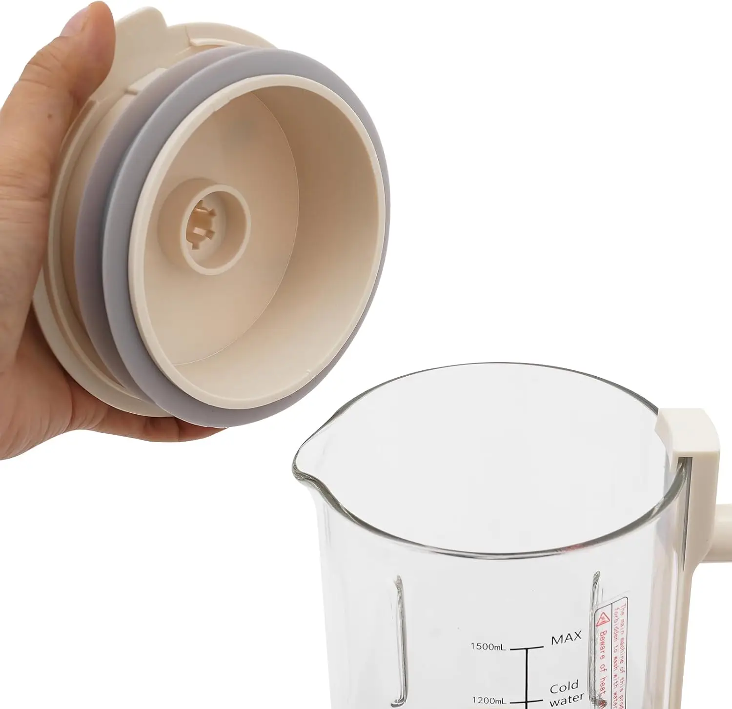 ماكينة صنع حليب الجوز الأوتوماتيكية، ماكينة صنع حليب الصويا متعددة الوظائف سعة 1500 مل لليون اللوز والشوفان وجوز الهند وحليب الصويا مع بو