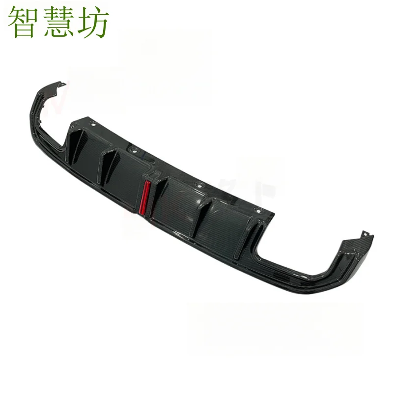 

Suitable for 2021+ BMW 4 Series G26, dry carbon fiber rear lip diffuser with lights