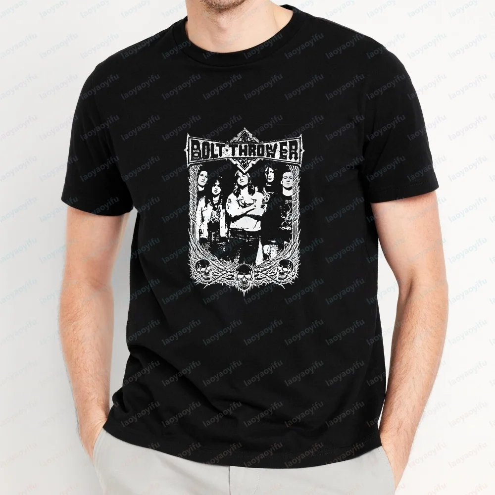 Retro Metal Band Bolt Thrower's Summer Trend Short-sleeved Shirt Suitable for Both Men and Women, A Comfortable T-shirt