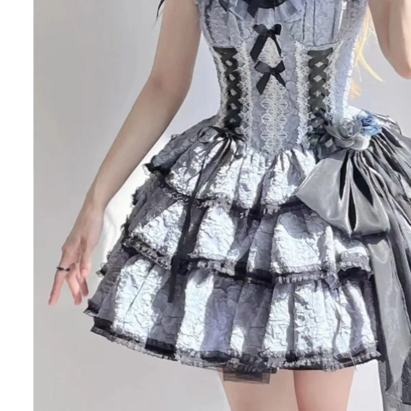 Lolita Dark Gothic Style Short Sleeve Dress Dress