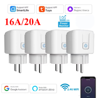 Smart Plug EU 16A/20A AC100-240V Wifi Socket Power Outlet Alexa Google Monitoring Timing Function Voice Control Tuya Life APP