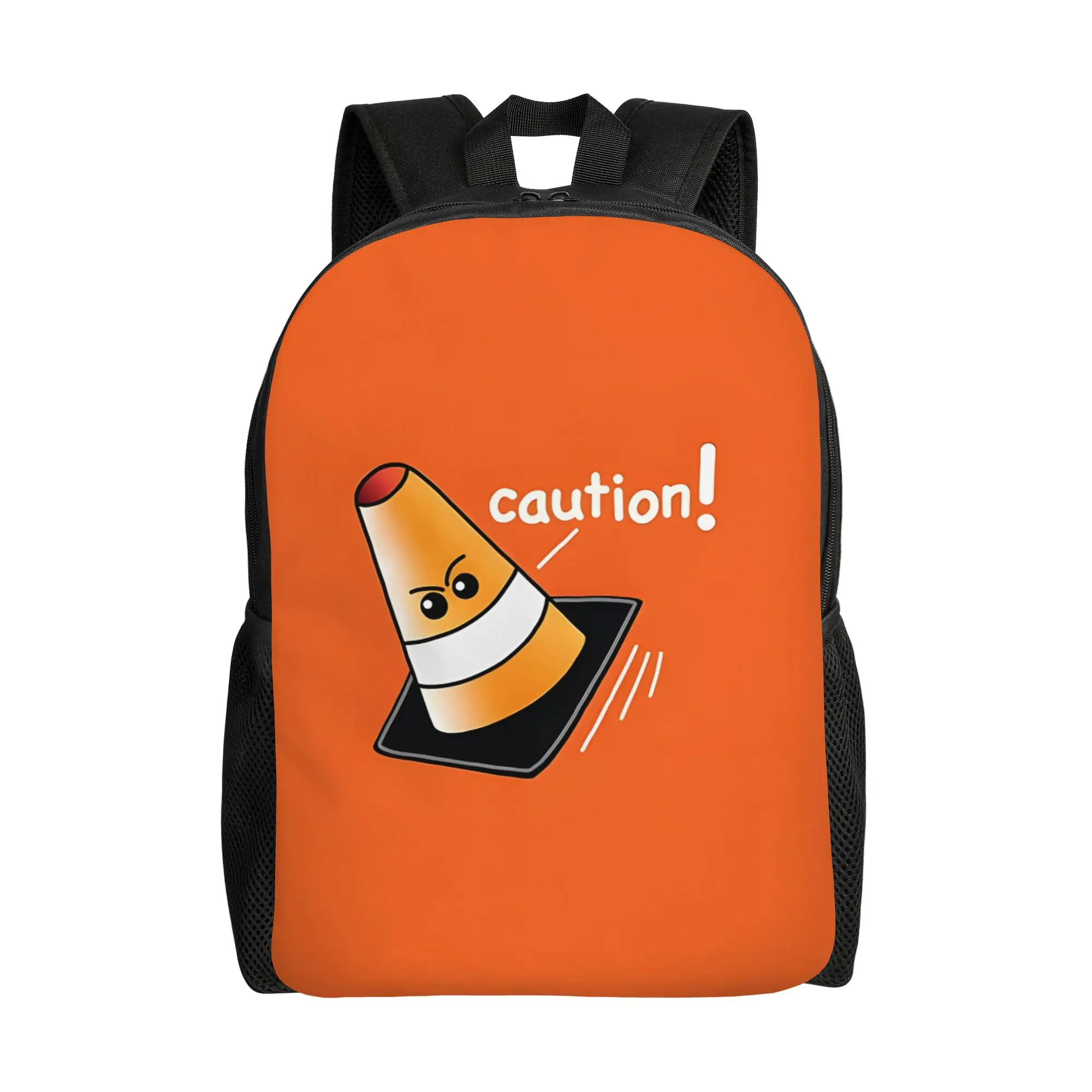 

Рюкзак для подростков с принтом строительной техники и конусов безопасности, большой вместимости, в стиле ретро-гранж, для повседневного использования