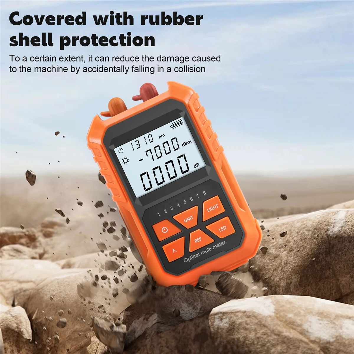 4 in 1 Optical Power Meter Visual Fault Locator 5Km Light Pen LED Lighting OPM Network Fiber Optic Cable Tester Tools