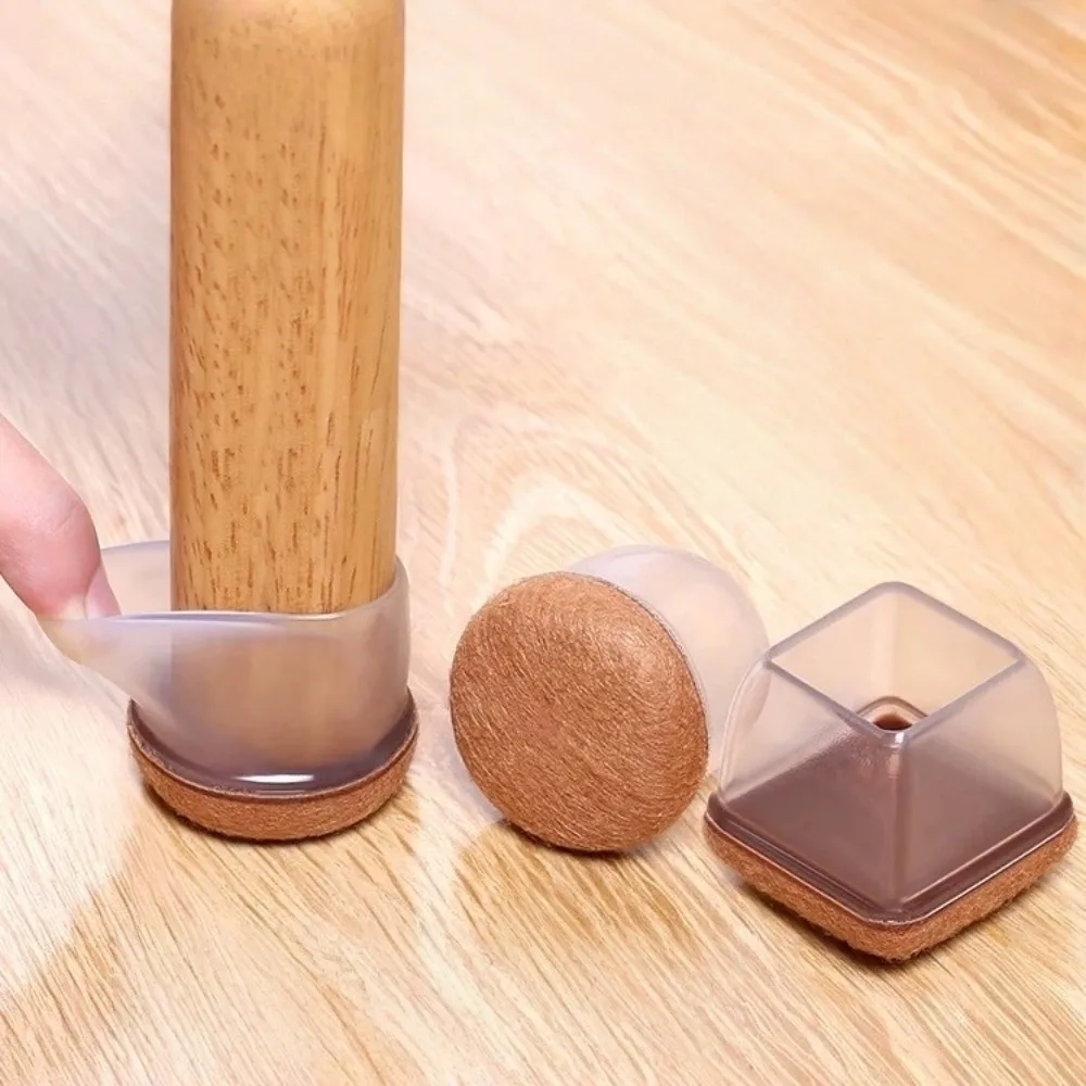 

8pcs/set Non-slip Table Leg Floor Protectors Wear-resistant Scratch-proof Furniture Feet Pad Noise-reducing Silent