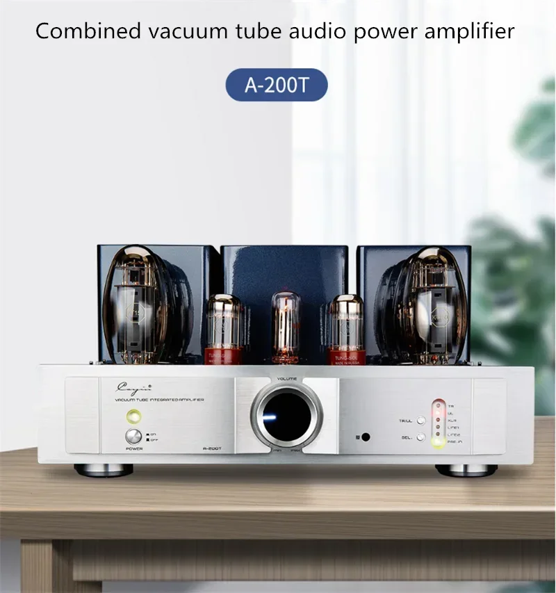 2026 Ca-yin A-200T فراغ أنبوب مكبر كهربائي متكامل TUNG-SOL KT150 * 4 دفع سحب عالية الطاقة مضخم تفريغ 55 واط * 2 100 واط * 2 #6