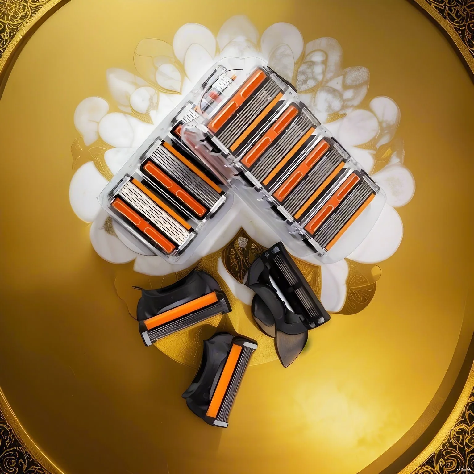 شفرة ماكينة حلاقة مكونة من 6 طبقات ماكينة حلاقة يدوية مع شفرات قابلة للاستبدال ولا تسبب ضررًا للبشرة ماكينة حلاقة مقاومة لغسل المياه