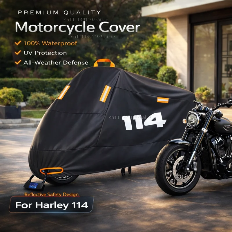 

Водонепроницаемый утолщенный чехол из полиэстера для мотоциклов Harley 2018-2025 (2024) для улицы, с защитой от УФ-лучей, дождя, пыли и солнца, всепогодный