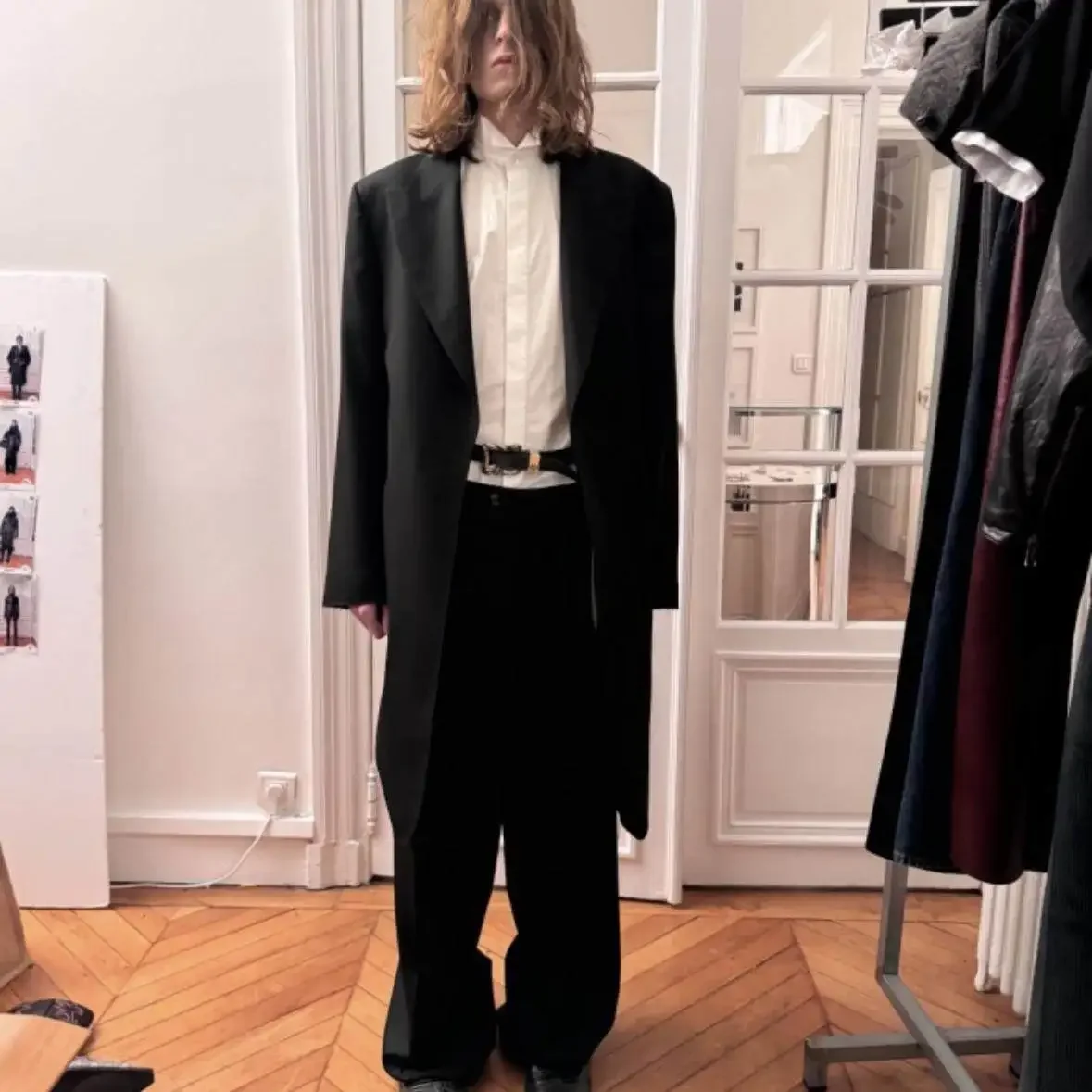 ER/D 24fw straight loose wool old money style court pants