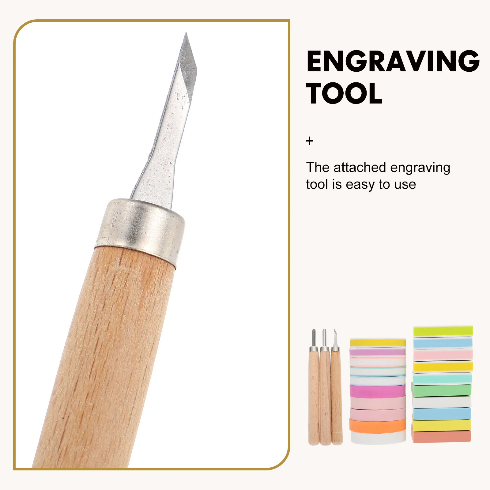 

1Set Stamp Carving Blocks Premium Rubber Seal Making Tools for Artists Hobbyists Resistant DIY Craft Supplies