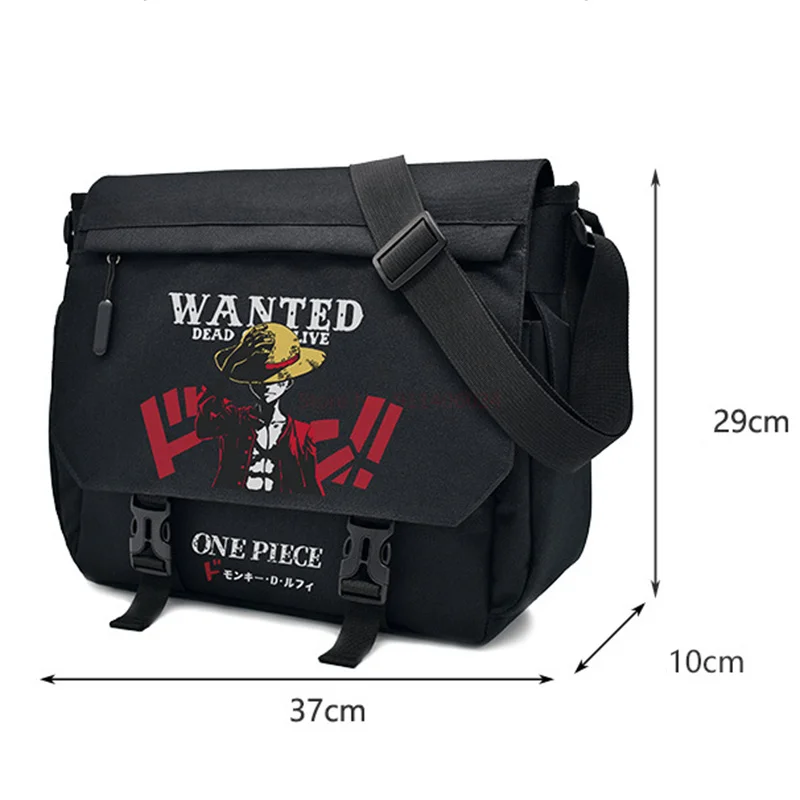 Anime One Piece One-Shoulder Backpack Luffy Giant Naruto Totoro Students Make Up A Missed Lesson Crossbody Bag Kids Schoolbag