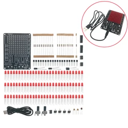 CHA-81 DC 5-9V LED Tracking Light DIY Electronic Production Kit USB Battery Power Supply 9X9 Dot Matrix Board LED Modules Kits