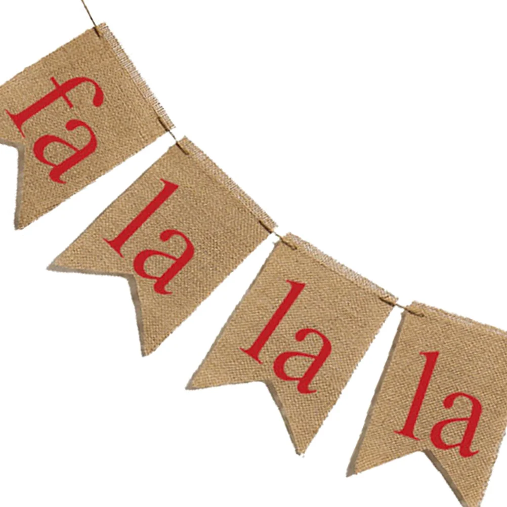

Burlap Decoration Bunting Christmas Party Hanging Flag Xmas Celebration Home Decor Birthday Event Garland