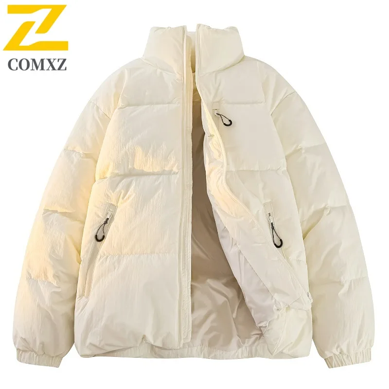 COMXZ جودة عالية الوقوف طوق الرجال أسفل سترة المشي لمسافات طويلة تسلق الرياح سترة معطف الحضرية الشارع الخفيفة جواكت شتوية #3