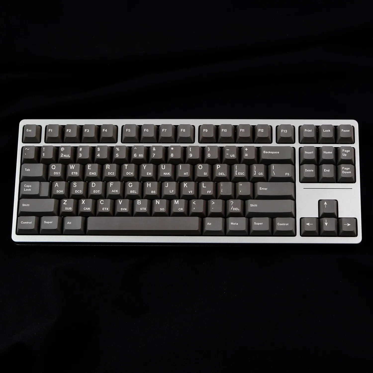 1 Set Clone GMK ASCII Grey Keycaps PBT 5 Sides Dye Subbed Key Caps Cherry Profile Lightproof Keycap For MX Switch Wooting 60 80