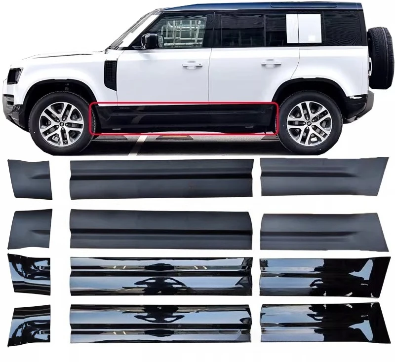

Front Rear Door Lower Trim Panel Side Skirt Guard Anti‑Collision Strip For Land Rover Defender