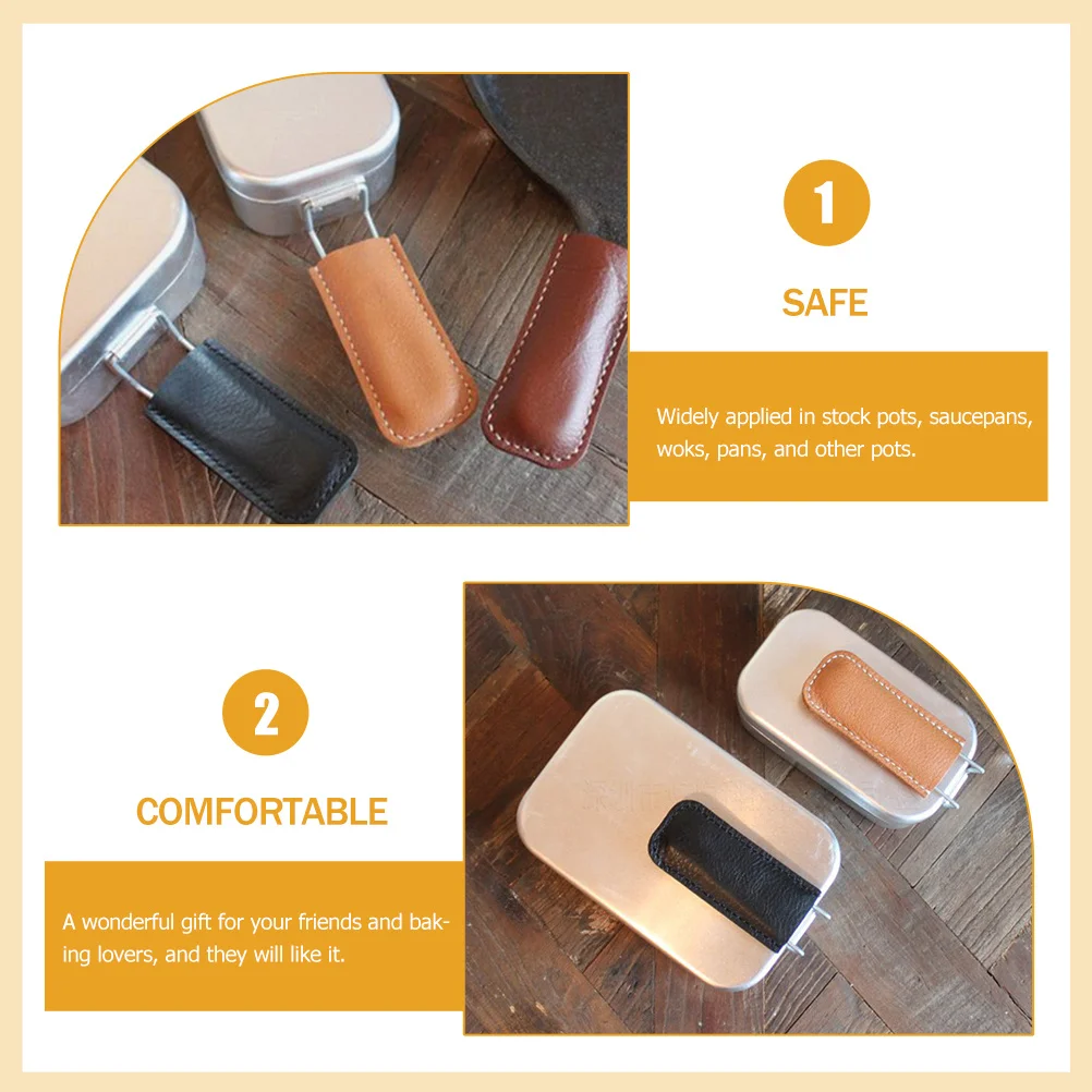 

2Pcs Pot Handle Cover Skillet Handle Sleeve Heat Resistant Non-Slip Protector for Cast Iron Skillet Pan Cooking Safety