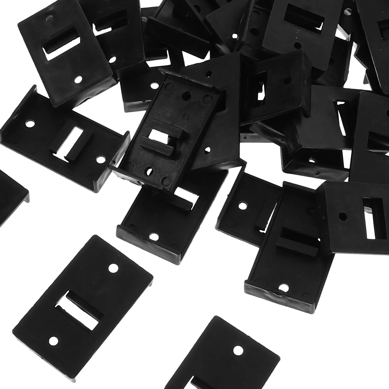 

50pcs Cabinet Foot Accessories Durable Plastic Long Service Easy Install Black Clips Furniture Hardware Kitchen Plinth Buckles