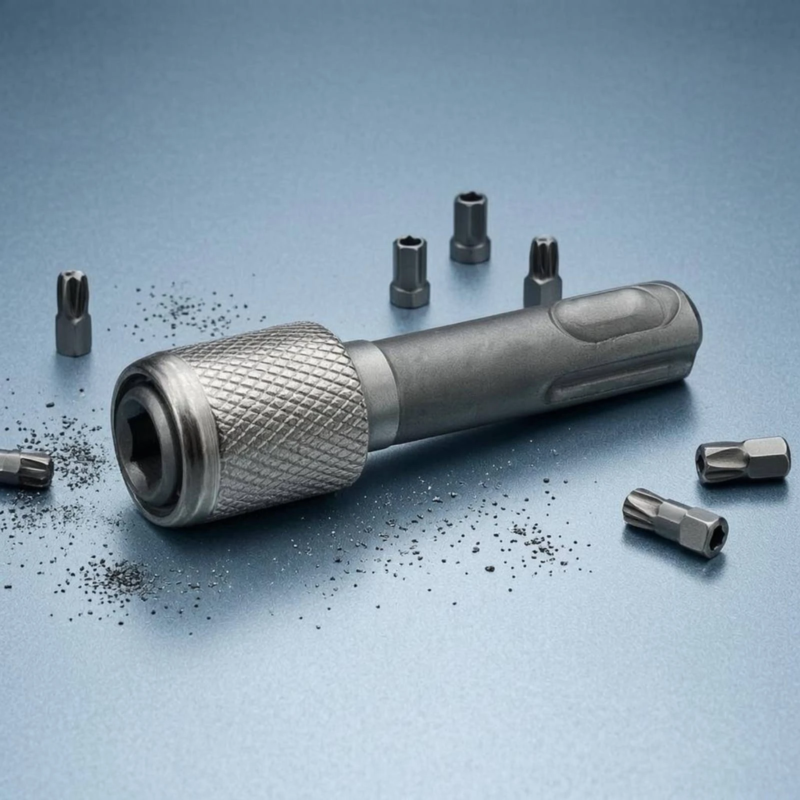 Hex Shank Socket Adapter Knurled Hex Shank Adapter Drill Socket Extension Conversion Connector Tool Accessory Matte Finish view 3