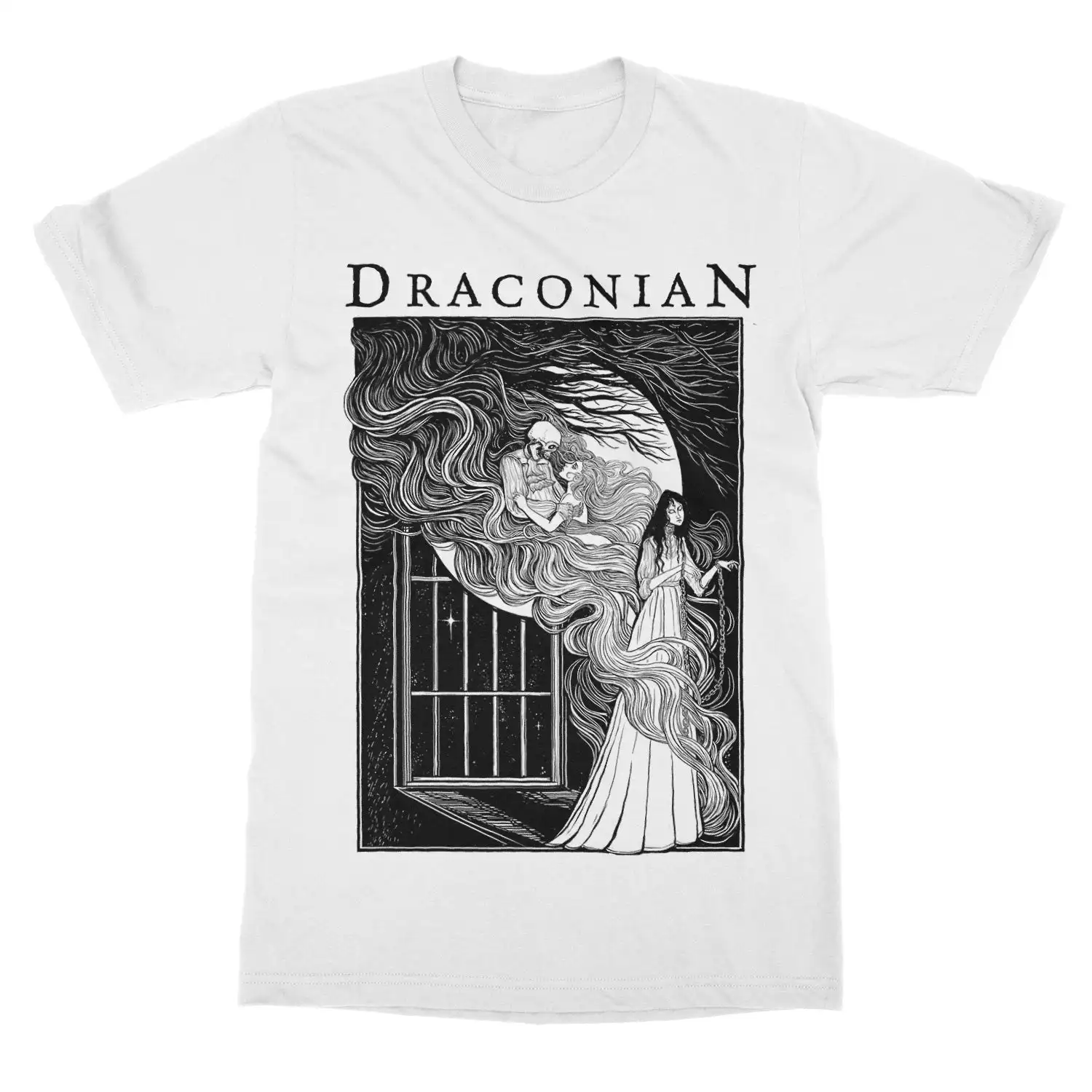 Draconian Moths Band T-Shirt 100% Cotton Graphic Tee Men Women Summer Streetwear Top