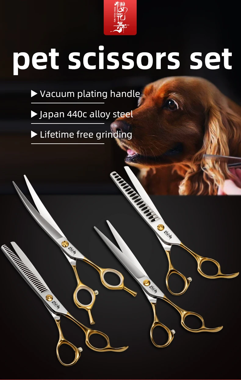 Sakura Dance Professionelles Tierpflege-Scherenset für Hunde - Hochwertige Japanische 440C Professionelle Spezialscheren – Detail 1