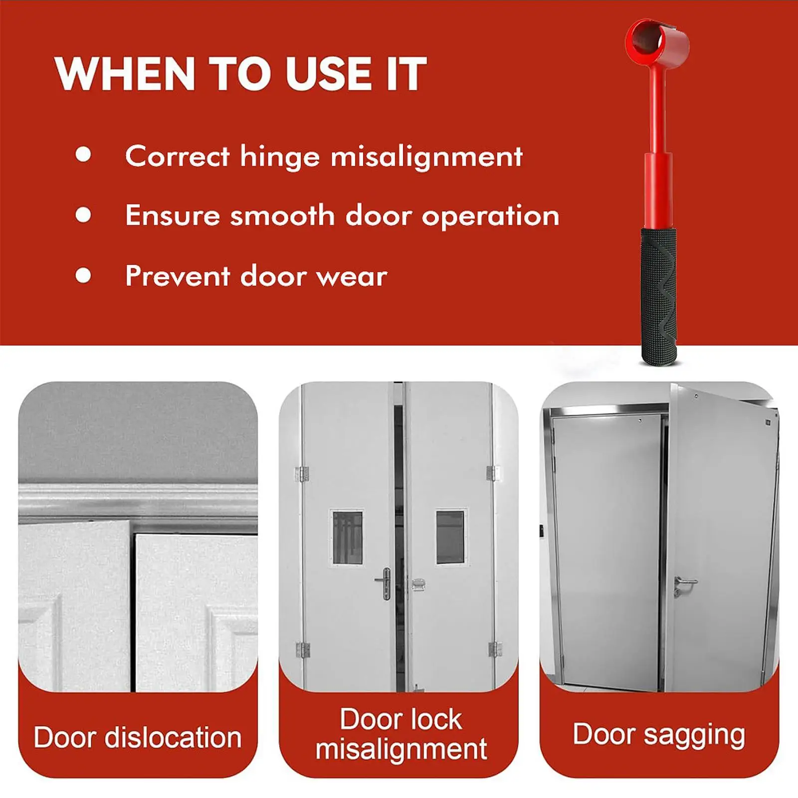 Hinge Adjustment Tool Heavy Duty Wear Resistant Steel Construction Adjustable Wrenches for Door Alignment Furniture Assembly