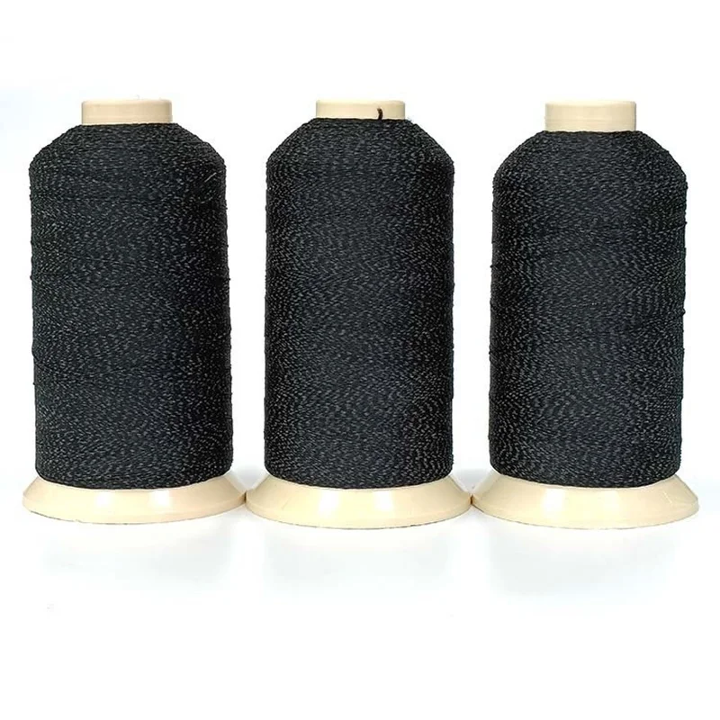 1000meters /roll Black reflective thread illusion color reflective embroidery thread yarn high gloss double-sided reflective