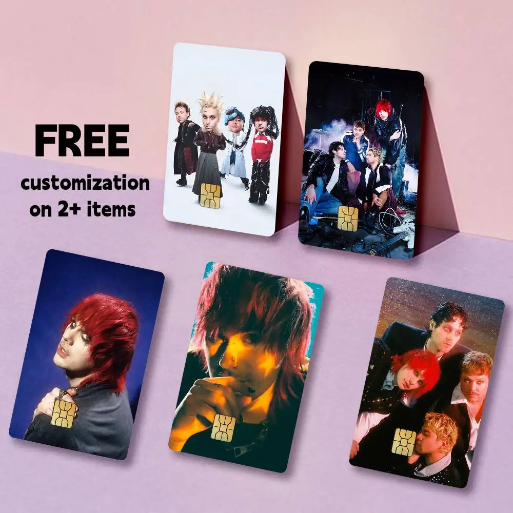 Luke Band 5Seconds of S-Summer Card Stickers for Bank Access Protective Waterproof Film Cover Sticker Gift
