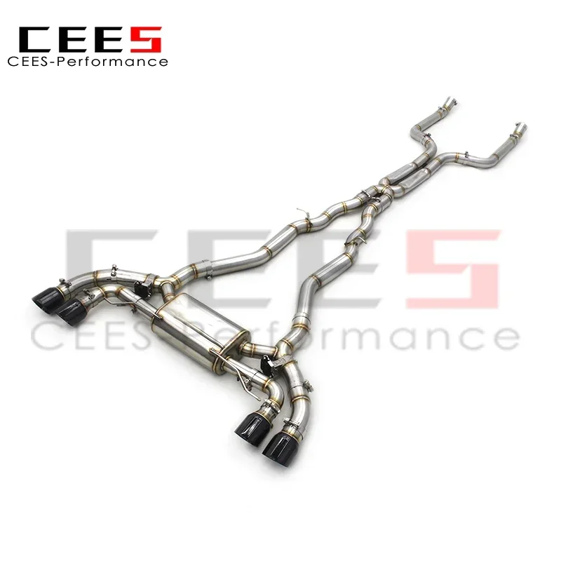 CEES Catback العادم لسيارات BMW M550/M550i G30 N63 4.4TT 2017-2022 سباق السيارات الفولاذ المقاوم للصدأ نظام كاتم صوت ماسورة العادم