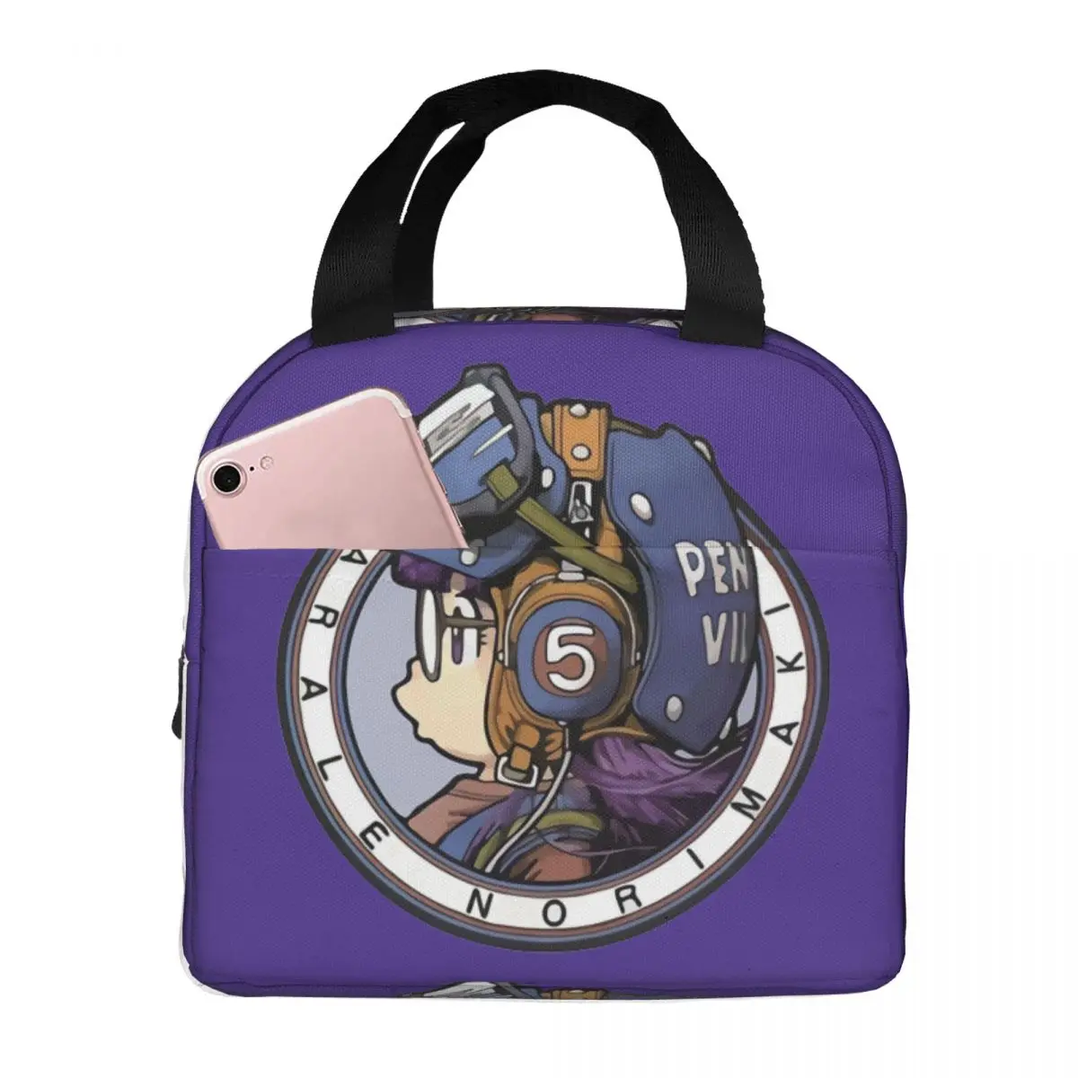 

Arale Norimaki Dr Slump Insulated Lunch Bag Cooler Bag Reusable Japanese Anime Large Lunch Box Tote for Men Women Work Travel
