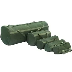 Large Size Tool Bags Storage Organizer Large Capacity Canvas Pouch Round Design Green Zipper Bags The length is 100mm/120mm