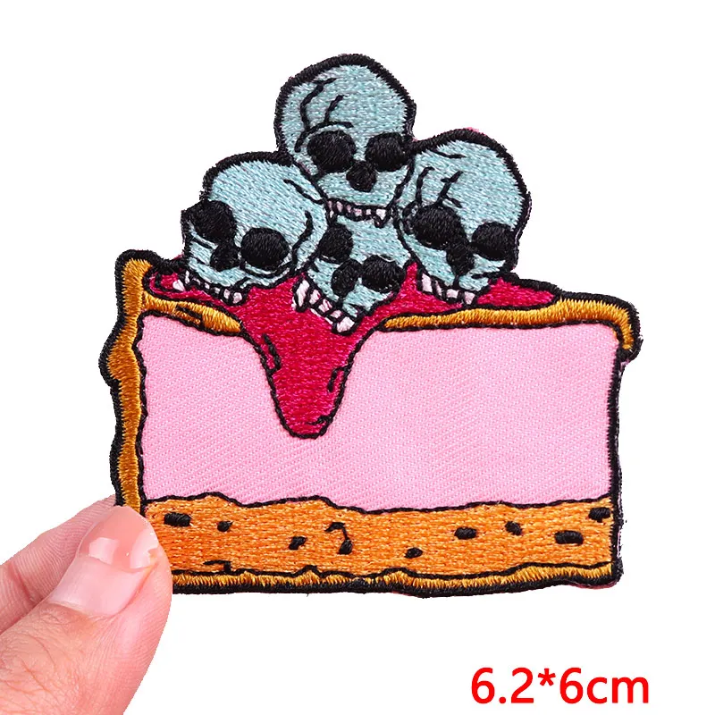 Hippie Rock/skull Embroidery Patch Cartoon/Punk Letter Patches For Clothes Iron on Patches For Clothing Jackets Sew Stickers DIY
