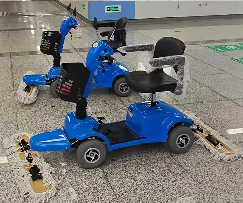 Best Sell Ride on Floor Sweepers Tricycle Floor Mop Propelled Three Wheel Dust Cart