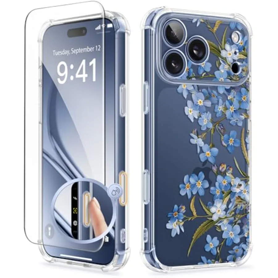 

Чехол для iPhone 17 Pro Max с улучшенной полной защитой камеры, нежелющий прозрачный дизайн, встроенная защита экрана