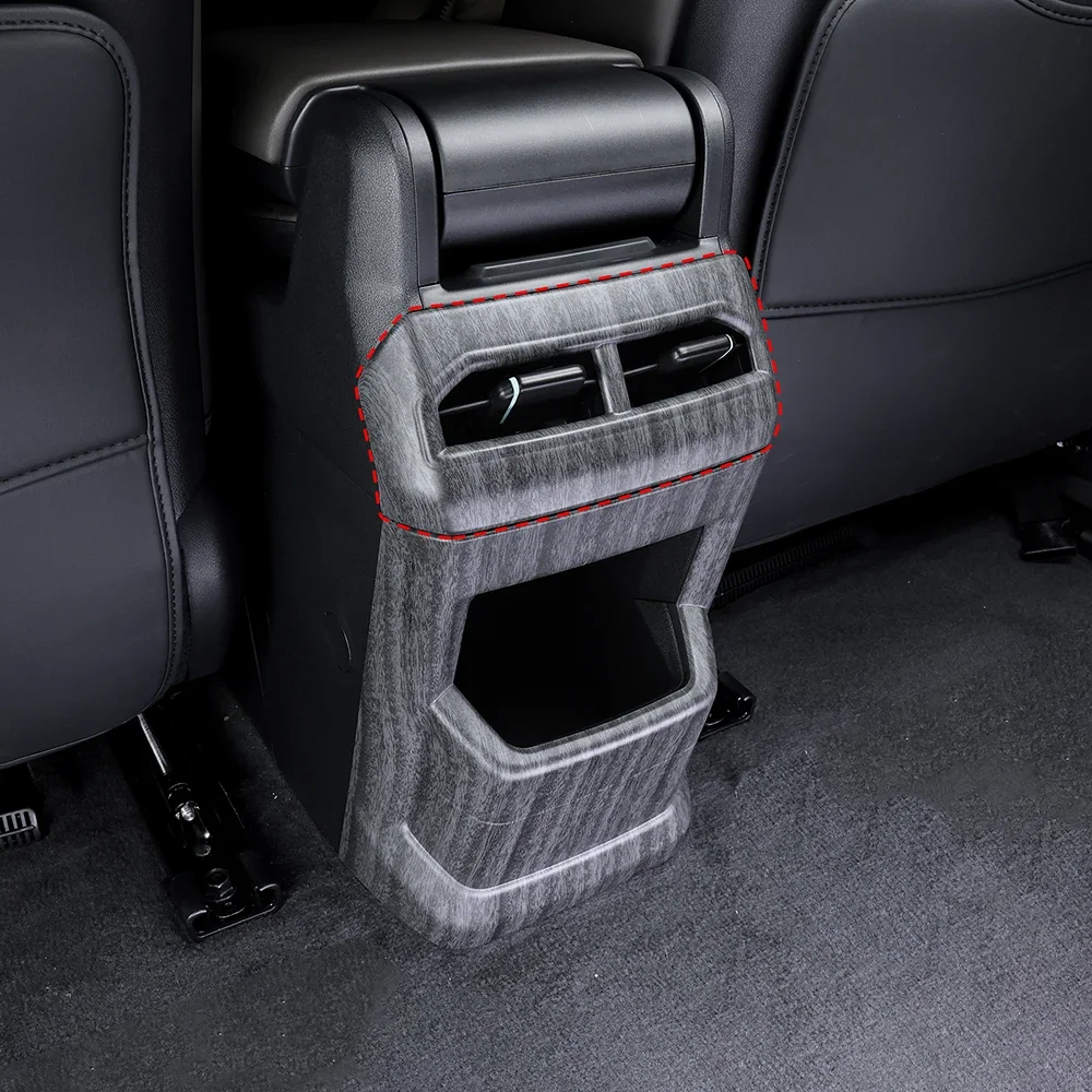 

Wood Grain Rear Seat Anti-kick Panel Back Air Conditioner AC Outlet Frame Cover Trim Interior For Kia EV4 2025 2026 Accessories