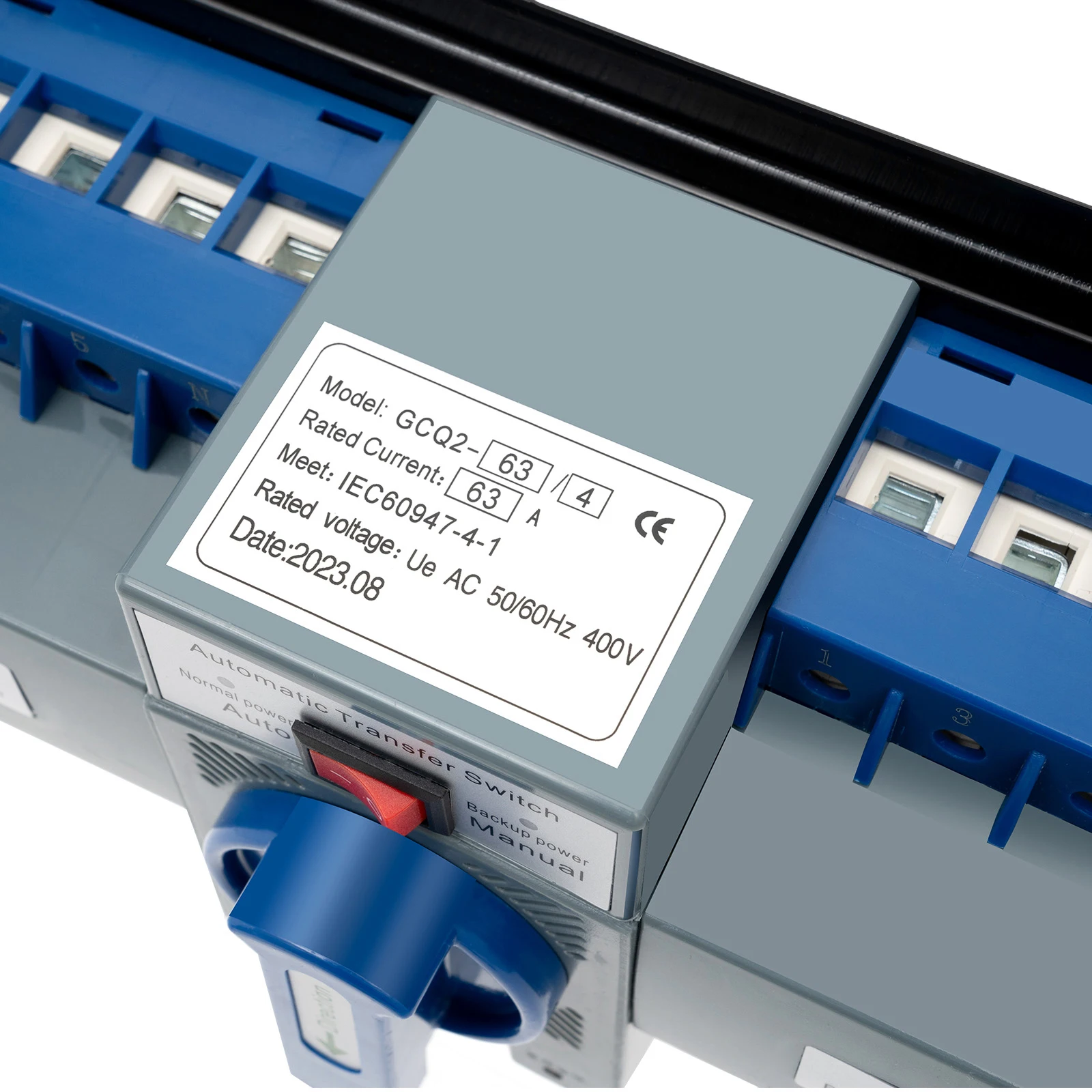 220V Dual-Power Automatischer Transferschalter, 4P 63A Mini-Dual-Power-Umschalter für einphasige Wechselstromkreise – Detail 12