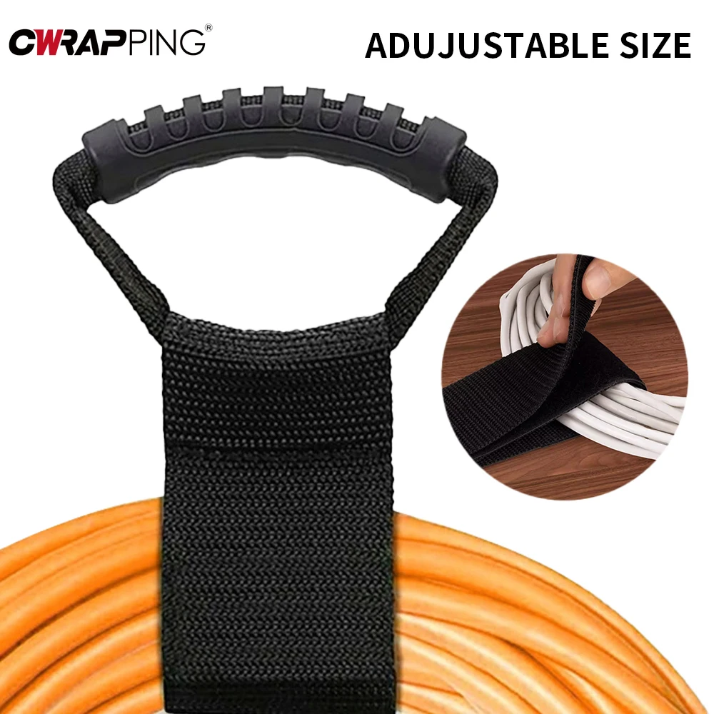 Organizador de cable de extensión de correa de almacenamiento duradero y resistente con mango apto para garajes, almacenamiento de barco RV para accesorios de furgoneta RV