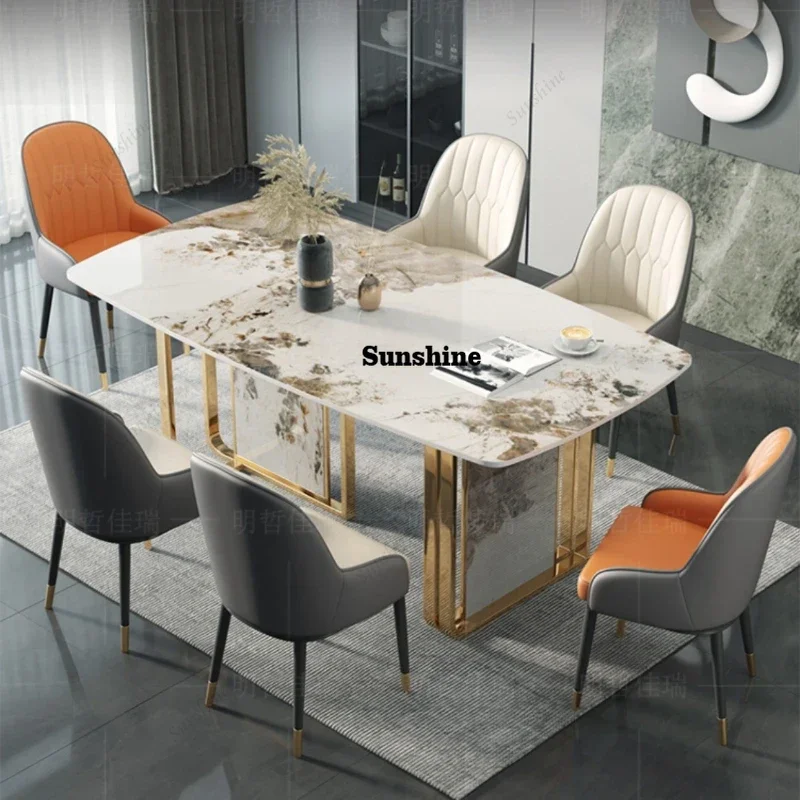 Event Restaurant Dining Tables Party Waterproof Modern Luxury Dining Tables Kitchen Space Saving Table A Manger Furniture Home