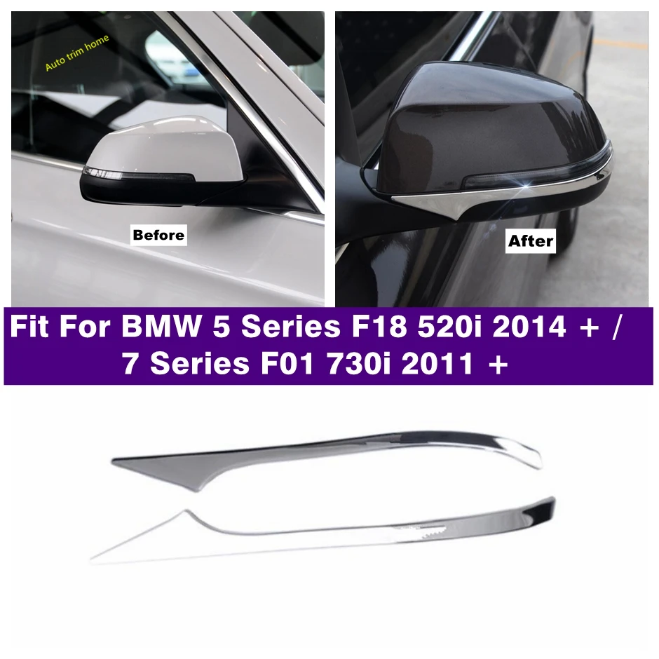 

Car Door Rearview Mirror Anti-rub Rubbing Strip Cover Trim For BMW 5 Series F18 520i 2014 - 2016 / 7 Series F01 730i 2011 - 2014