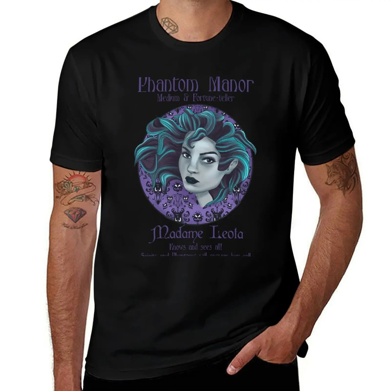 

Leota shirts shirt man cotton t designer anime for T-Shirt package plain for man man t t-shirt Madame black Mansion Haunted -