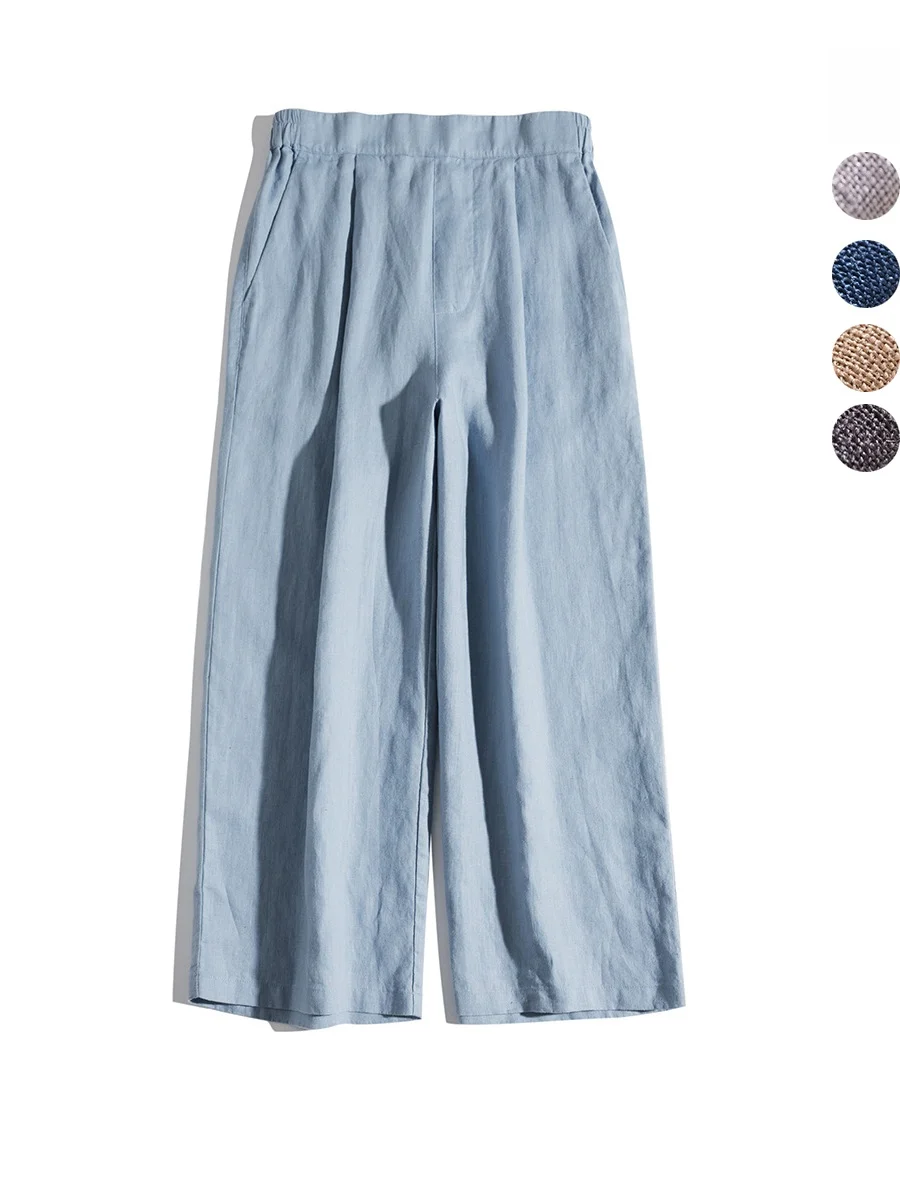 

Новые летние льняные брюки для женщин: свободные, прямые, широкие, повседневные, тонкие, дышащие, длинные, простые, элегантные, прямого кроя.