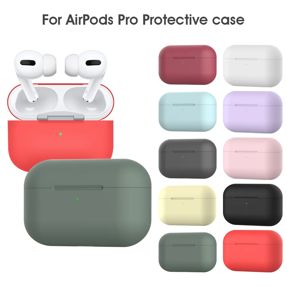 Silicone Cover Case For apple Airpods Pro Case Wireless Earphone Case For Airpods 2 3 Protective Cover Skin Earphone Accessories