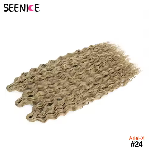 Ariel Curl Hair Water Wave Twist Crochet Hair Synthetic Crochet Braids Ombre Blonde Afro Curls Deep Wave Braiding Hair Extension - Image 36